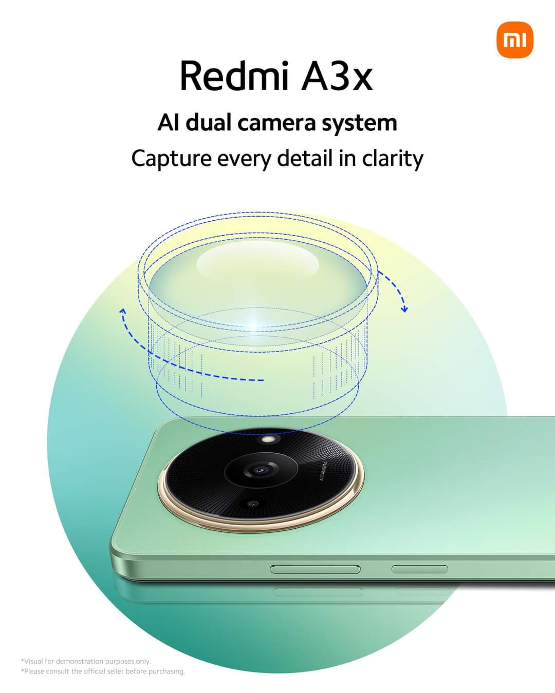 Redmi A3x featuring a Jaw-Dropping Glass Back & Lightning-Fast 6.71'' 90Hz Display!