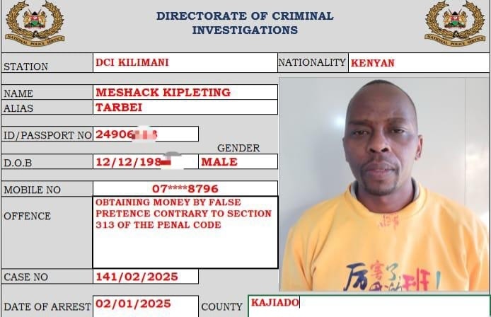 SERIAL FRAUDSTER Meshack Kipleting Arrested!