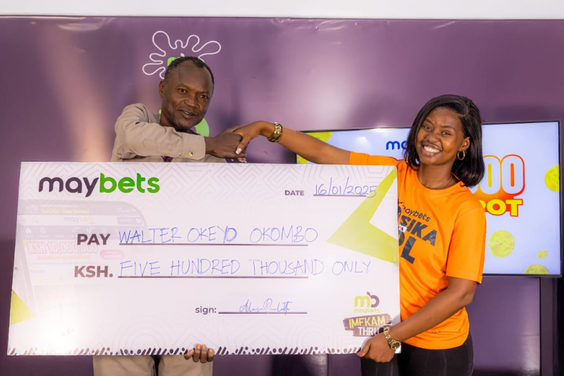 Homabay Electrician Wins Ksh 500,000 Daily Jackpot with Ksh 20 Stake on Maybets