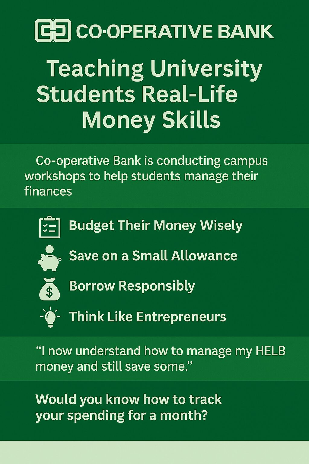 Co-op Bank Equips University Students with Financial Skills
