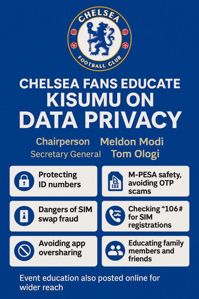 Chelsea Fans Kisumu Branch Use Club World Cup Victory to Educate Public on Data Privacy